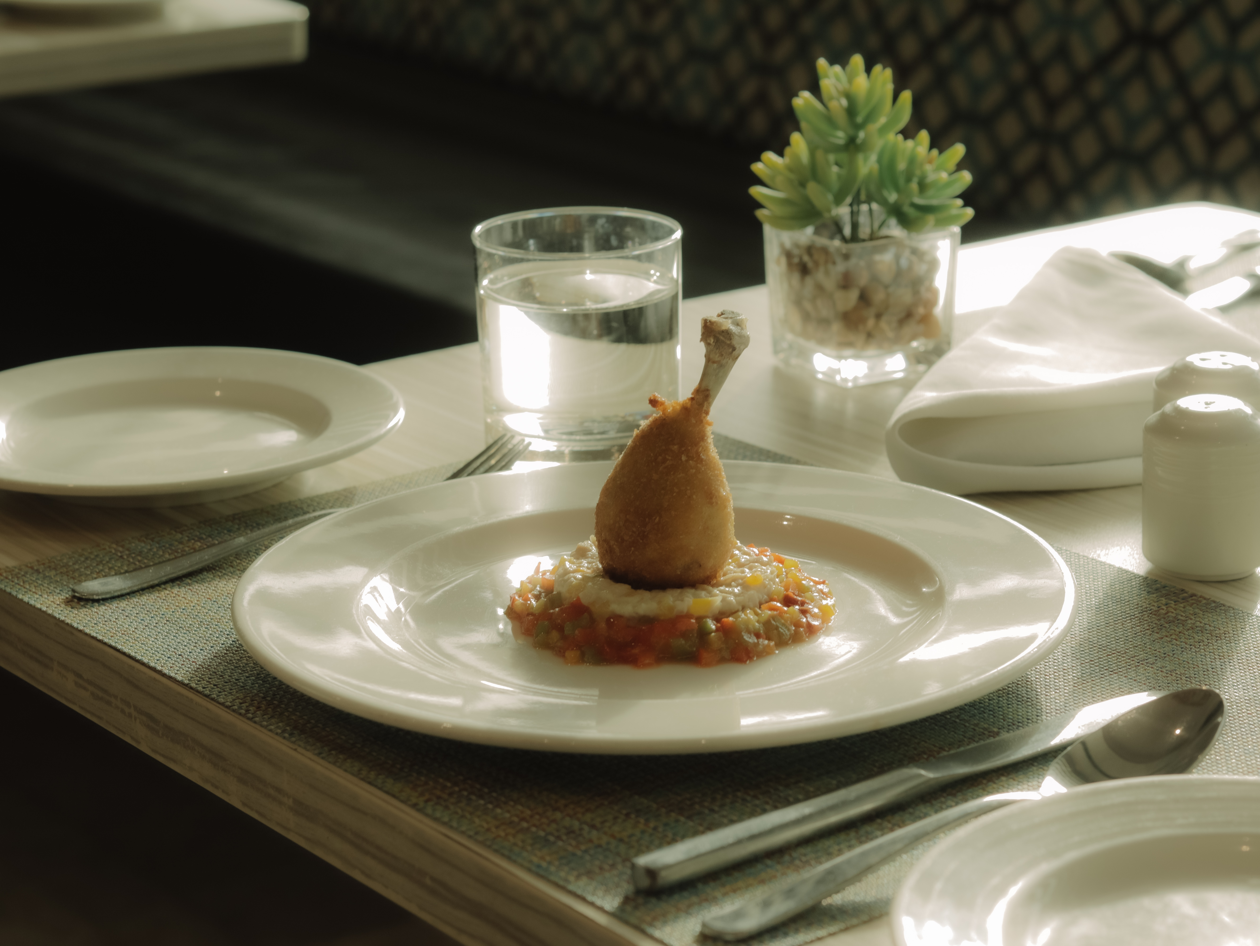 Gourmet cuisine and artistic presentation